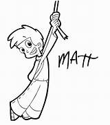 Coloring Pages Cyberchase Cartoon Matt Color Character Printable Kids Sheets Back sketch template