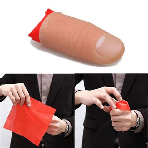 3pcs soft thumb tip finger fake magic trick vinyl toy fun joke prank