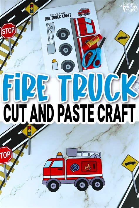printable fire truck craft template