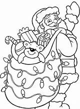 Santa Coloring Pages Christmas Claus Kids Printable Color Sheets Print Bag Scribblefun Drawing Size Printables Santas Search Para Colorir Again sketch template