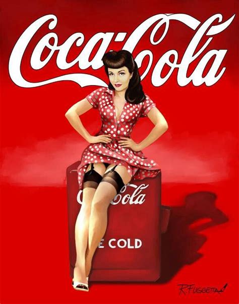 Vintage Coca Cola Pin Up Girl Nostalgia Reproduction