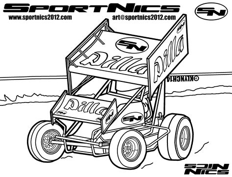 sprint car coloring pages  getdrawings