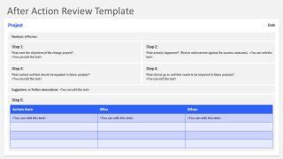 action review template  powerpoint slidemodel