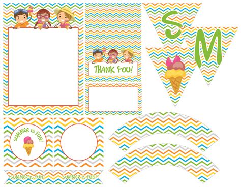 summer party printables  thedezign party catch  party
