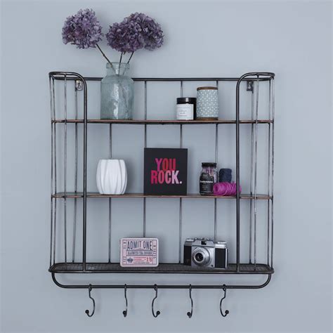shelf metal wall rack  primrose plum notonthehighstreetcom