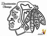 Blackhawks Coloring Pages Nhl Chicago Popular sketch template