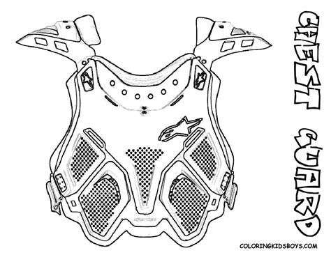 coloring page dirt bike chest guard  yescoloring coloring pages