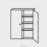 Closet Armoires Wardrobes Coloring Hiclipart sketch template