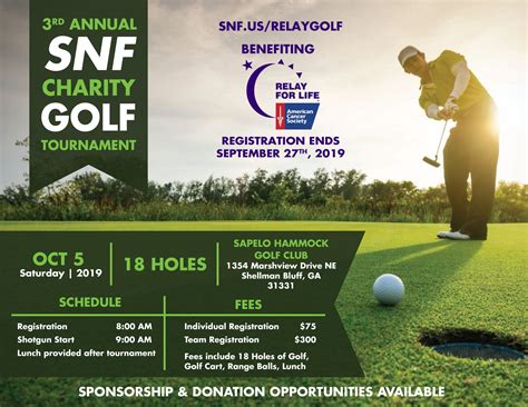 snf  hold charity golf tournament oct  coastal courier