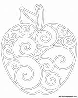 Apple Coloring Pages Color Transparent Large Colouring Apples Kleurplaat Pattern Sheet Apfel Cp Adult sketch template
