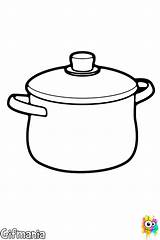 Olla Ollas Taza Hirviendo Utensilios Cocinas Cocinar Niños Alimentos Fundas Verduras Cuchara Sopa Electrodomesticos sketch template