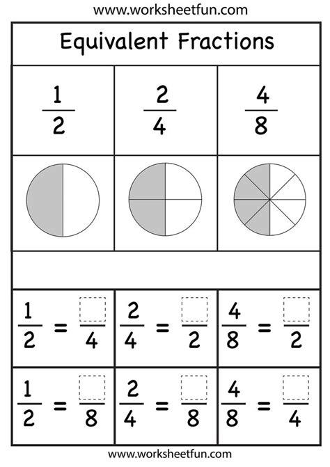 fraction worksheets images  pinterest math fractions rules
