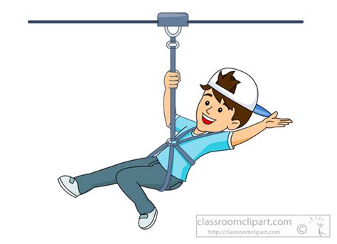 outdoors clipart riding on zip line clipart 5918