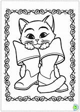 Dinokids Coloring Puss Boots Close sketch template