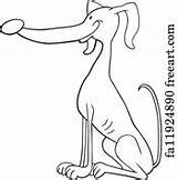 Coloring Greyhound Cartoon Dog Book Running Freeart Print Purebred Illustration Funny sketch template