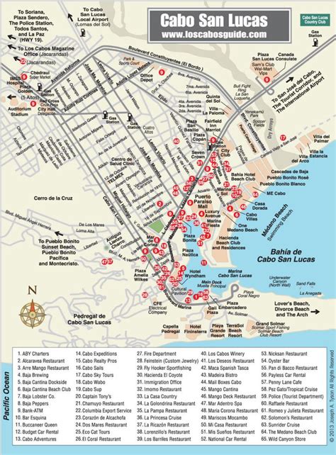 cabo san lucas map los cabos guide favorite places spaces pin