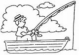 Fishing Coloring Pages Rod Print sketch template