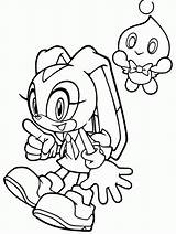 Sonic Hedgehog Coloring Pages Printables Cream Printable Rabbit Colouring Print Color Cartoon Popular Library Clipart sketch template