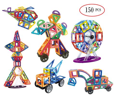 piece magnetic tiles magnetic building blocks toys  kids walmartcom