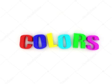 word colors    letters   colors  stock photo