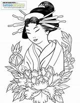 Geisha Japonais Gueixa Coloringpagesfortoddlers Chinois Gueisha Getcolorings sketch template