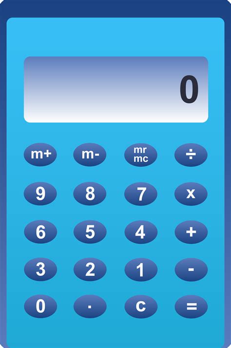 blue calculator  clip art