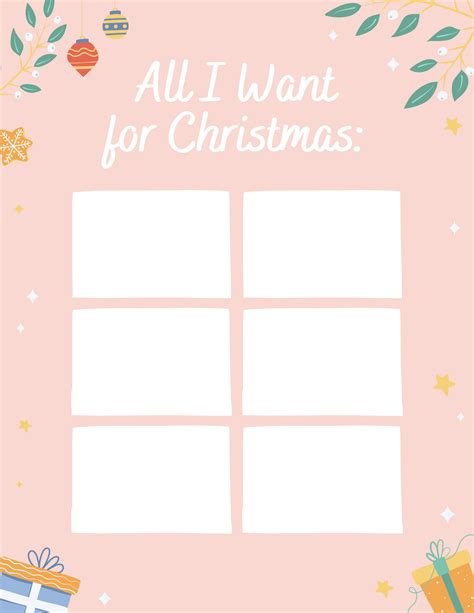 christmas list template   gorgeous printables  life lovely