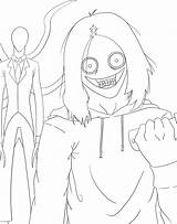 Killer Jeff Slender Man Coloring Drawing Pages Tsosie Color Deviantart Scary Creepypasta Killers Template Getdrawings Sketch sketch template