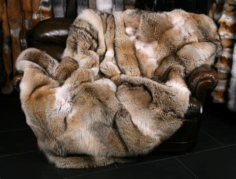 coyote fur blanket  fur harvesters fur auktion