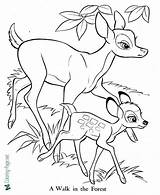 Coloring Bambi Pages Printable sketch template