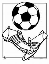 Soccer Coloring Ball Pages Kids sketch template
