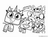 Coloring Unikitty Central sketch template