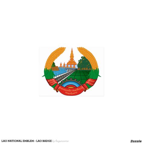 lao national emblem lao badge zazzle