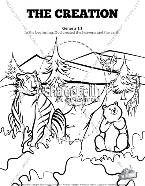creation story coloring pages  getcoloringscom  printable