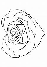 Rose Coloring Pages Bud Getdrawings Getcolorings Flower Popular sketch template