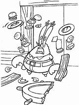 Spongebob Krabs Coloring Mr Printable Squarepants Ecoloringpage Pages sketch template