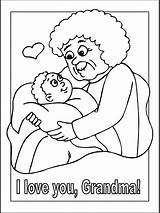 Coloring Pages Grandparents Getcolorings Family sketch template