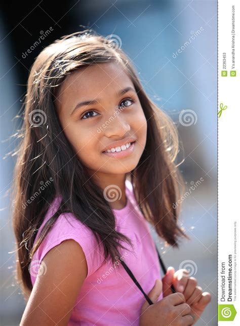 Cute Indian Teen Girl Stock Image Image Of Close Little