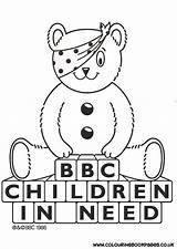 Children Need Pudsey Colouring Bear Pages Coloring Kids Bbc Activities Colour Printable Bears Crafts Girls Choose Board Books sketch template