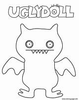 Ugly Coloring Dolls Pages Printable Funny Uglydolls Kids Bat Print sketch template