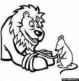 Lion Mouse Clipart Coloring Fables Pages Aesop Colouring Printable Online Color Activities Others Thecolor Them Preschool Library Kindergarten Kids Cartoon sketch template