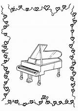 Piano Pianino Kolorowanki Klavier Ausmalbilder Coloringpages Dzieci Intros Steinway ähnliche sketch template