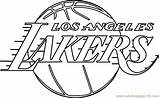 Lakers Coloring Los Angeles Pages Nba Color Sports Coloringpages101 sketch template
