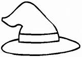 Hat Witch Coloring Pages Halloween Template sketch template