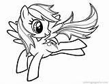 Pony Little Coloring Pages Rainbow Dash Odd Dr Color Printable sketch template