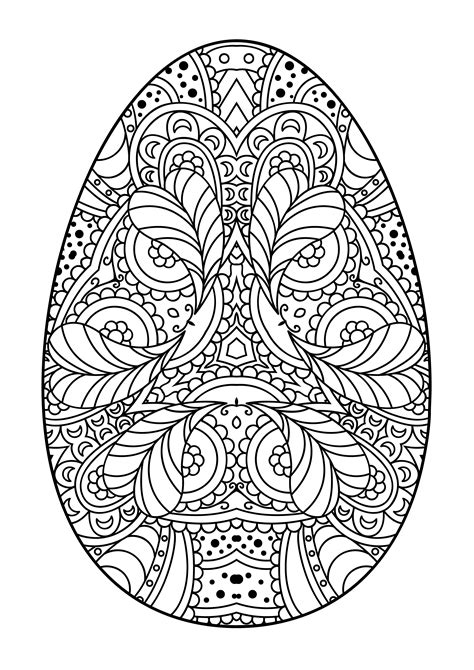 egg pattern  easter coloring pages