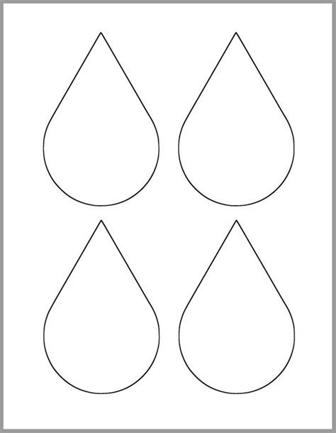printable large raindrop template
