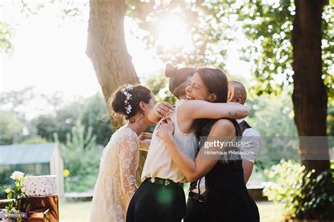 newlywed lesbian couple being congratulated photo getty images