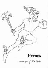 Hermes God Greek Drawing Coloring Mythology Gods Pages Unit Grieken Study Drawings Roman Ancient Zeus Choose Board Deviantart sketch template