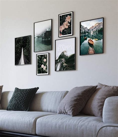 premium poster set moderne bilderwand fuer wohnzimmer und von bilder mit
